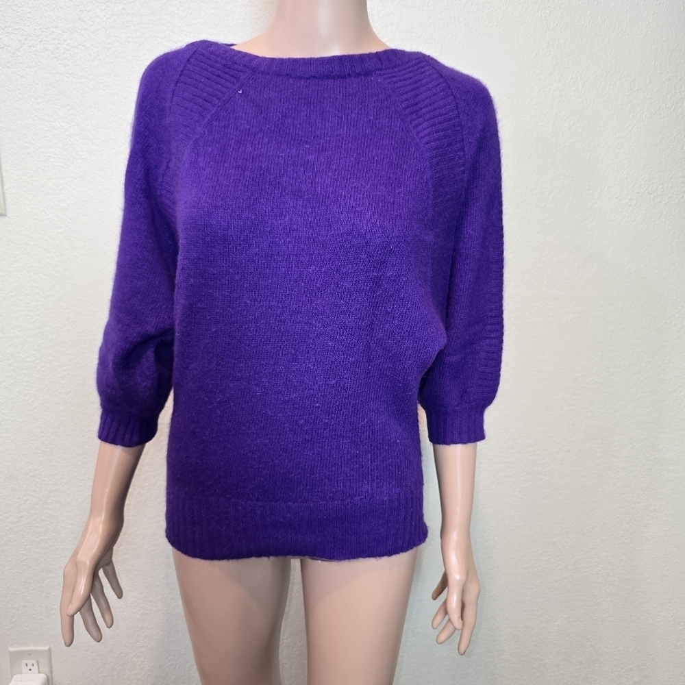 VTG  IB Diffusion Pullover Sweater Size Medium Nylon. Angora. Lambswool. Purple
